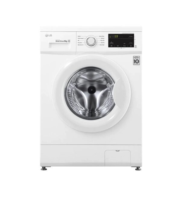 LG Front Load Washer 8 Kg 6 Motion Direct Drive Smart Diagnosis™ White Color Model-FH2J3TDNP0