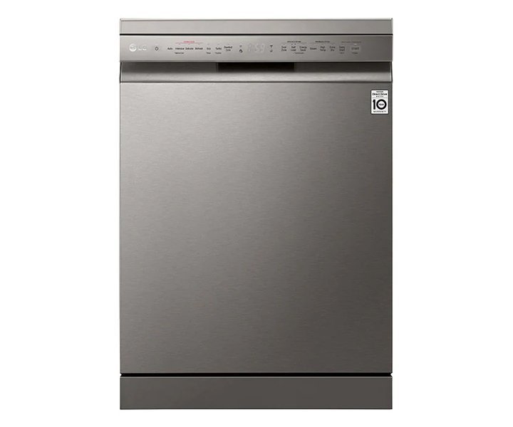 LG 14 Place Settings Dishwasher Quad Wash Steam Stainless Steel Silver Model DFB425FP | 1 Year Full Warranty