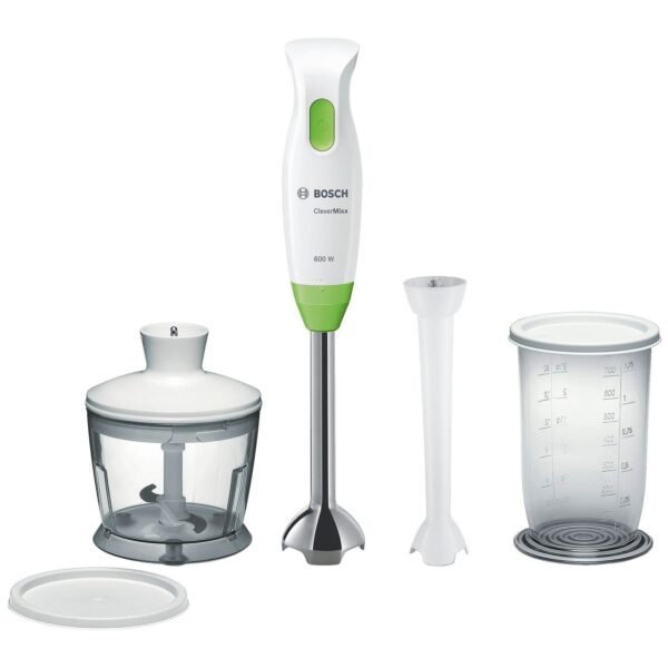 Bosch 600W Hand Blender CleverMixx Powerful Processing Ergonomic Blender, Color White Model-MSM2623GGB | 1 Year Brand Warranty.