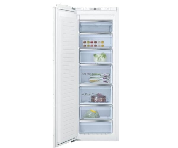 Bosch Series | 6 Built-In Upright Freezer Flat Hinge No Frost White Model-GIN81AEF0U | 1 Year Full 5 Years Compressor Warranty.