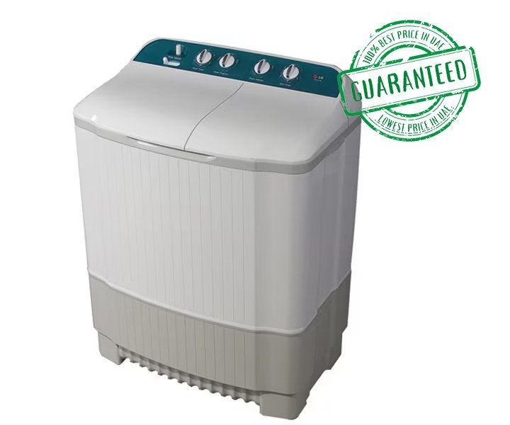 LG Top Load Twin Tub Semi Automatic Washing Machine 7 kg White/Grey Model- WP900R | 1 Year Full Warranty