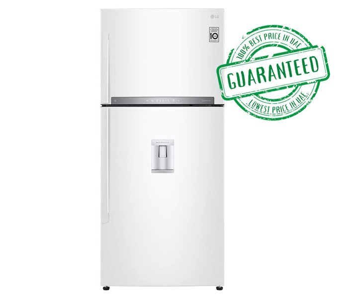 LG 830 Litre Top Refrigerator Freezer With Dispenser Shiny Steel White Model GRF882HBHU | 1 Year Full 5 Years Compressor Warranty