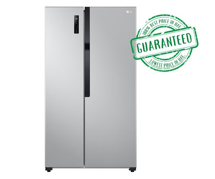 LG 519 Litres Side by Side Refrigerator Inverter Motor No Frost Silver Model GCFB507PQAM | 1 Year Full 5 Years Compressor Warranty