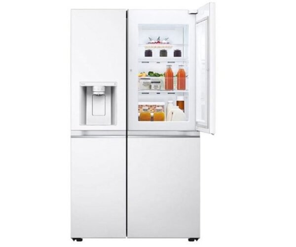 LG 889 Liters Side by Side Refrigerator, French Door, Water Dispenser, Linear Inverter Compressor Color White Model – GCJ348CQFS – International Version. - Image 2