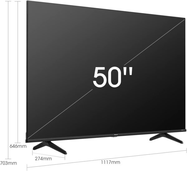 Hisense 50 Inch 4K QLED Smart VIDAA TV With Dolby Vision HD Wifi Black Model 50E7H - Image 2