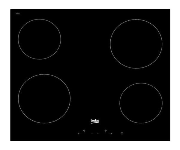 Beko 60cm 4 Zones Ceramic Built-in Hob Black Model HIC64400E