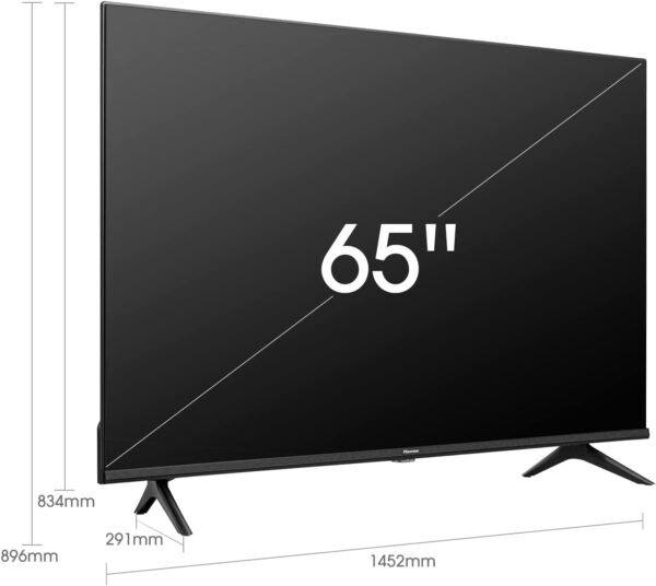 Hisense 65 Inch 4K UHD Smart TV VIDAA With Dolby Vision HDR Black Model 65E6H - Image 2