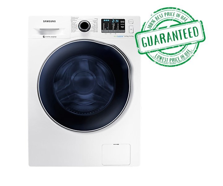 Samsung Washer Dryer 8/6 Kg Diamond Drum White Model- WD80J5410AW | 1 Year Full 20 Year Motor Warranty.