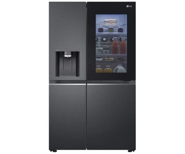 LG Side By Side Refrigerator 617 L InstaView LINEAR Cooling™ Matte Black Color Model-GRX267CQES