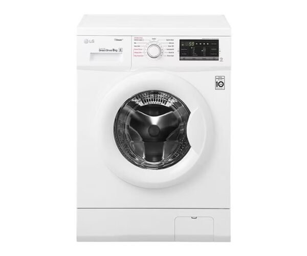 LG Front Load Washing Machine 8 Kg Steam Inverter Direct Drive 1400 RPM White Color Model-FH4G7TDY0