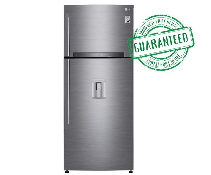 LG 830 Litre Top Freezer Refrigerator With Dispenser Shiny Steel Silver Model GRF882HLHU | 1 Year Full 5 Years Compressor Warranty