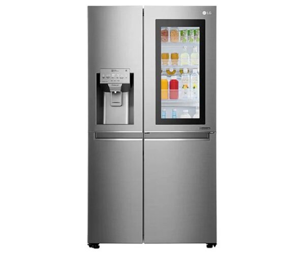 LG Side by Side Refrigerator 665 Liters French Door Refrigerator Door in Door Insta View Black Stainless Steel Color Model-GCX247CSBV