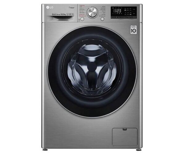 LG Front Load Washing Machine 10.5 KG 1400 RPM Steam+™ with AI DD Technology Silver Colour Model-F4V5RYP2T