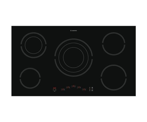 Ariston 90 cm Built-in Electric Ceramic Hob With 5 Radiant Plates Black Colour Model- HR9012BIA1