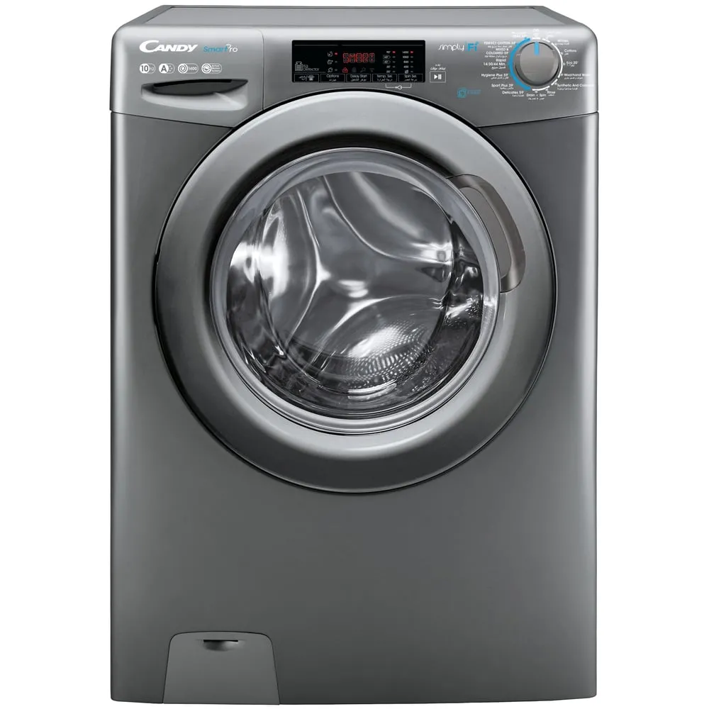 Candy 10 Kg Front Load Washing Machine Silver Model CSO14105TR3R-19 | 1 Year Full Warranty