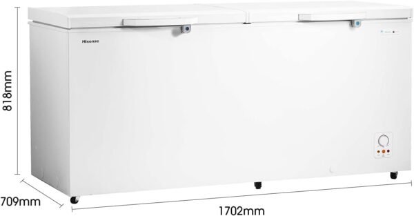 Hisense 660 Liter Chest Freezer Double Door White Model FC66DD4SA - Image 3