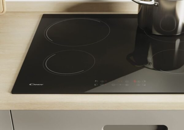 Candy 60cm 4 Burner Ceramic Hob Touch Control Black Model CC64CH - Image 2