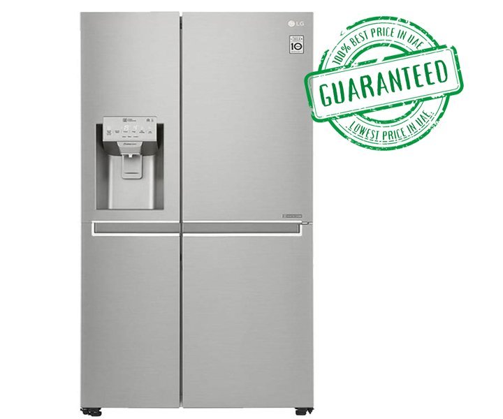 LG 889 Liters  French Door Refrigerator Twin Cooling System with Water Dispenser Inverter Linear Compressor Silver- GRJ34FTUHL