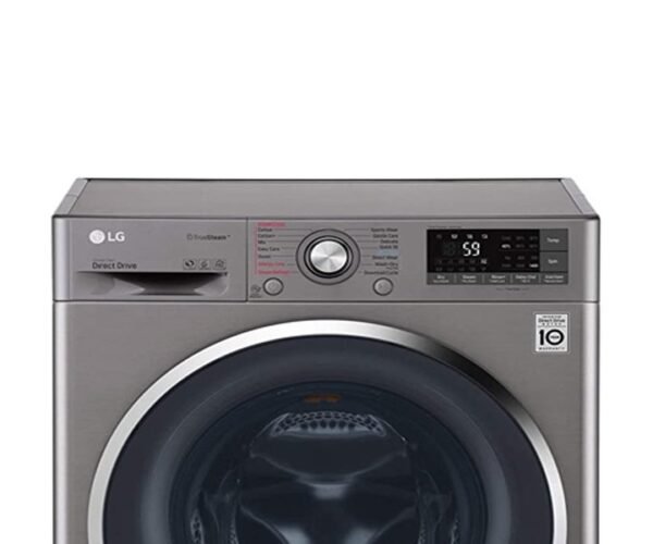 LG Washer and Dryer 10 / 7 Kg 6 Motion Direct Drive TrueSteam™ ThinQ Silver Colour Model- F4J8JHP2SD - Image 2