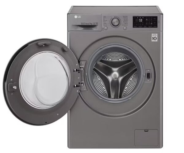 LG 7 Kg Front Load Washing Machine 6 Motion Direct Drive Smart Diagnosis™ Silver Colour Model-F2J5QNP7S - Image 2