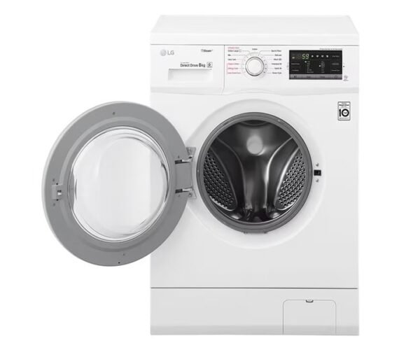 LG Front Load Washing Machine 8 Kg Steam Inverter Direct Drive 1400 RPM White Color Model-FH4G7TDY0 - Image 2