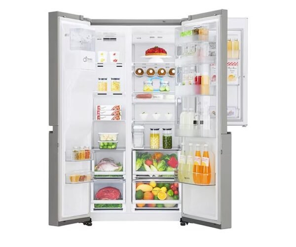 LG Side by Side Refrigerator 626L Inverter Linear Compressr Smart Diagnosis™ Shiny Steel Colour Model- GRB257SLLV - Image 2