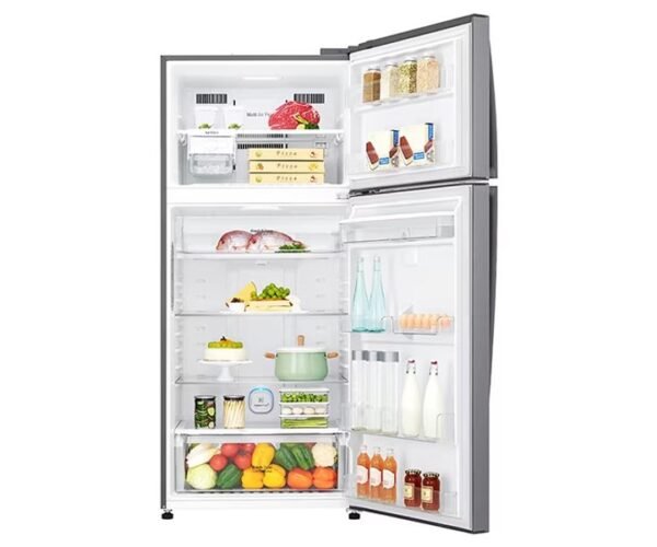 LG 830 Litre Top Freezer Refrigerator With Dispenser Shiny Steel Silver Model GRF882HLHU - Image 2