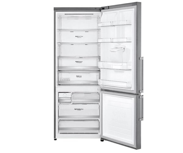 LG 446 Litres Bottom Freezer Refrigerators With Water Dispenser Inverter Linear Compressor Silver Model GCF689BLCM - Image 2