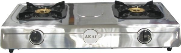 Akai 2 Burners Gas Stove Stainless Steel Model TTMA-2B - Image 2