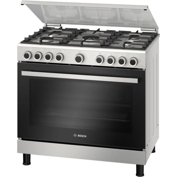 Bosch Series 4 | Gas Cooking Range Freestanding 90 X 60 cm 5 Burners Black Model-HGVDA0Q50M | 1 Year Brand Warranty