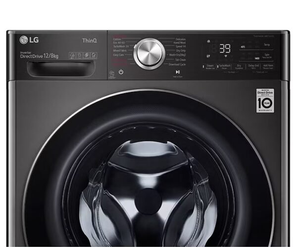 LG Front Load Washer Dryer 12/8 Kg AI Direct Drive Motor with Steam Blackish Silver Color Model-WDV1260BRP - Image 4