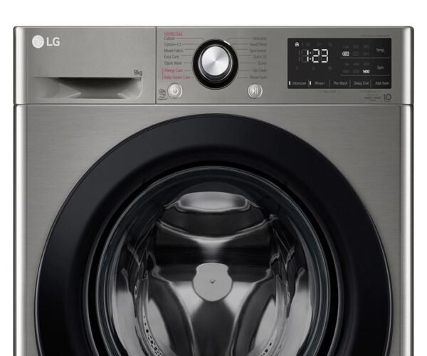 LG 8Kg Front Load Washing Machine 1400 RPM Silver Model F4R3TYG6P - Image 2