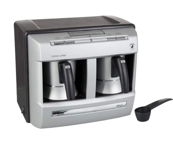 Beko 1200 Watts Turkish Coffee Machine With Double Pot Silver Model BKK2113 - Image 2