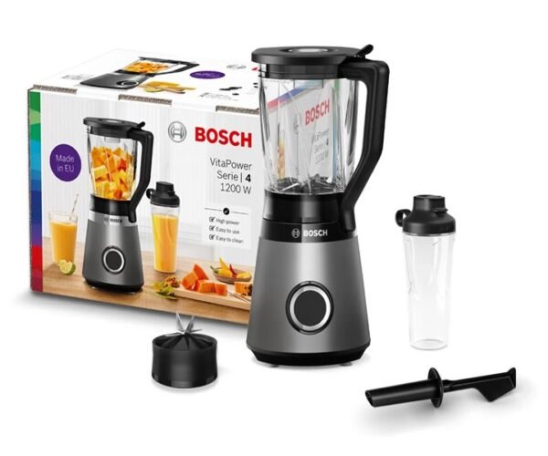 Bosch Series 4 | Blender VitaPower 1200W Silver Model-MMB6174S | 1 Year Brand Warranty. - Image 4