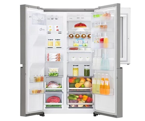 LG Side by Side Refrigerator 665 Liters French Door Refrigerator Door in Door Insta View Black Stainless Steel Color Model-GCX247CSBV - Image 5