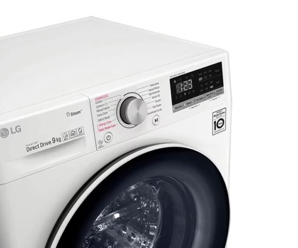 LG Front Load Washing Machine 9 Kg Steam ThinQ™ White Colour Model-F4R5VYG0W - Image 4