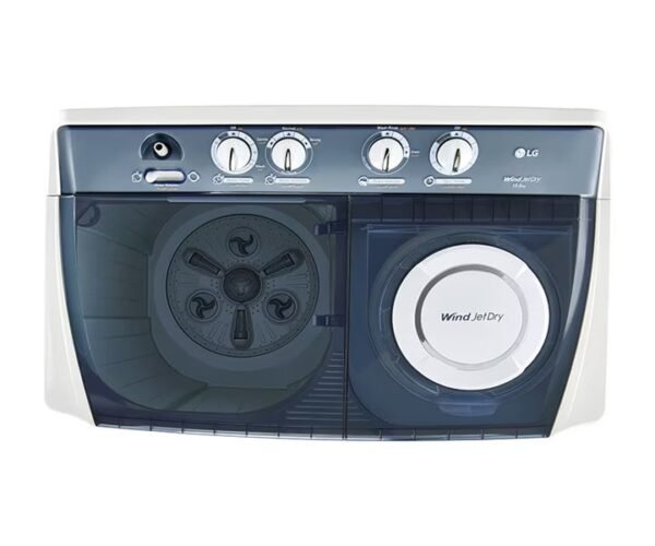 LG Twin Tub 10kg Washing Machine Semi Automatic White Colour Model-P1460RWNL - Image 2
