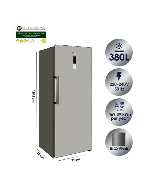 Super General 450 Liter Upright Freezer Color Silver Model SGUF441NFDCI | 1Year Full 5 Year Compressor Warranty. - Image 2