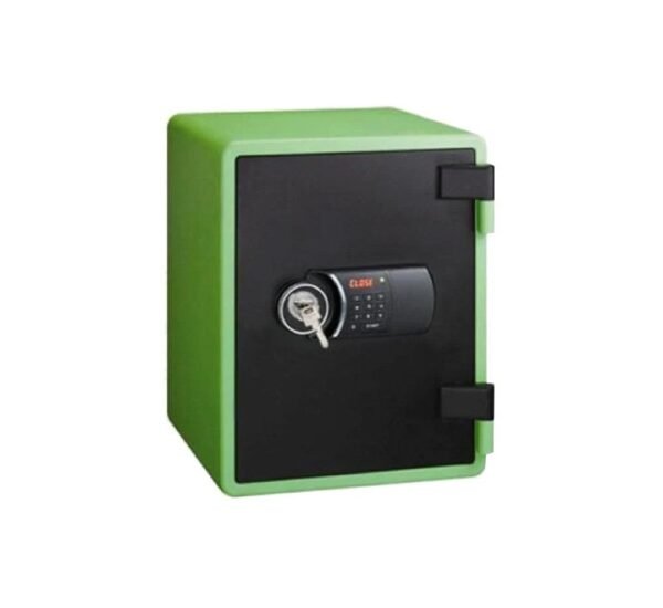 GALAXY DESIGN FIRE RESISTANT SAFE, DIGITAL & KEY LOCK, GREEN YES-031DK