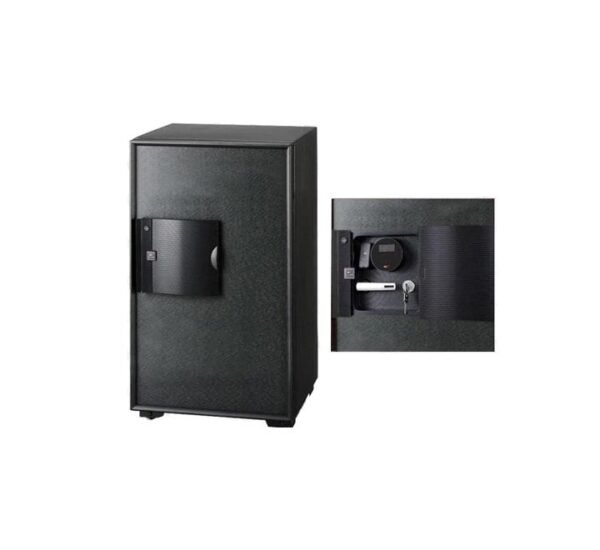 GALAXY DESIGN FIRE RESISTANT SAFE, DIGITAL & KEY & FINGER PRINT LOCK, BLACK EGE-100