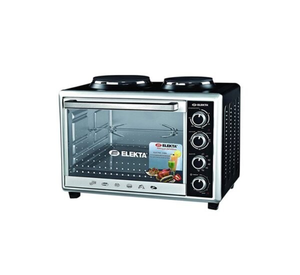 Elekta 43L Electric Oven with Rotisserie and convection Black/Silver Model EBRO-444HP(K)