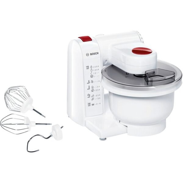 Bosch Series 4 | 3.9 Litres Kitchen Machine 600W Beater, Dough Hook, Kitchen Machine, Whisking Attachment White Model-MUMP1000GB  | 1 Year Brand Warranty.