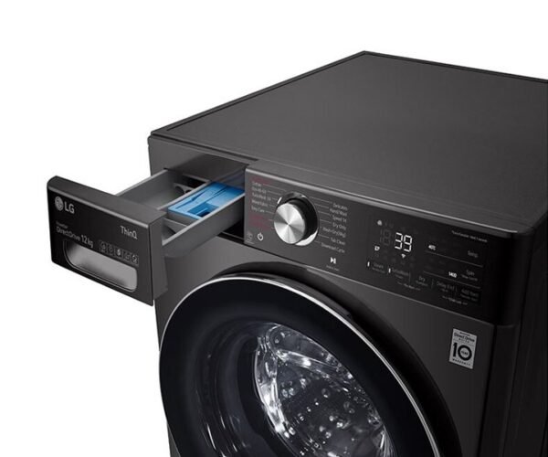 LG Front Load Washer Dryer 12/8 Kg AI Direct Drive Motor with Steam Blackish Silver Color Model-WDV1260BRP - Image 3