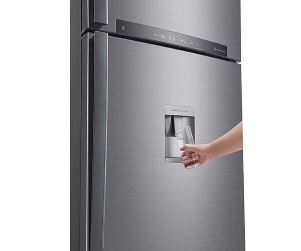 LG 830 Litre Top Freezer Refrigerator With Dispenser Shiny Steel Silver Model GRF882HLHU - Image 4