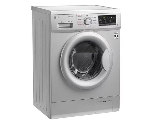 LG 8 Kg Front Load Steam Washing Machine 1400 rpm 8 Programs with Inverter Direct Drive Motor Silver Colour Model-FH4G7TDY5 - Image 2