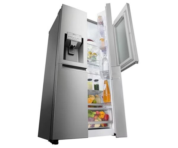 LG Side by Side Refrigerator 665 Liters French Door Refrigerator Door in Door Insta View Black Stainless Steel Color Model-GCX247CSBV - Image 4