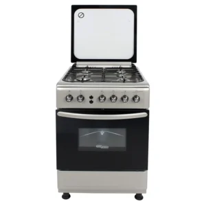 Super General 60x60 Gas Cooker 4 Burner With Oven Full Safety Color Gray Model- SGC6470MSFS