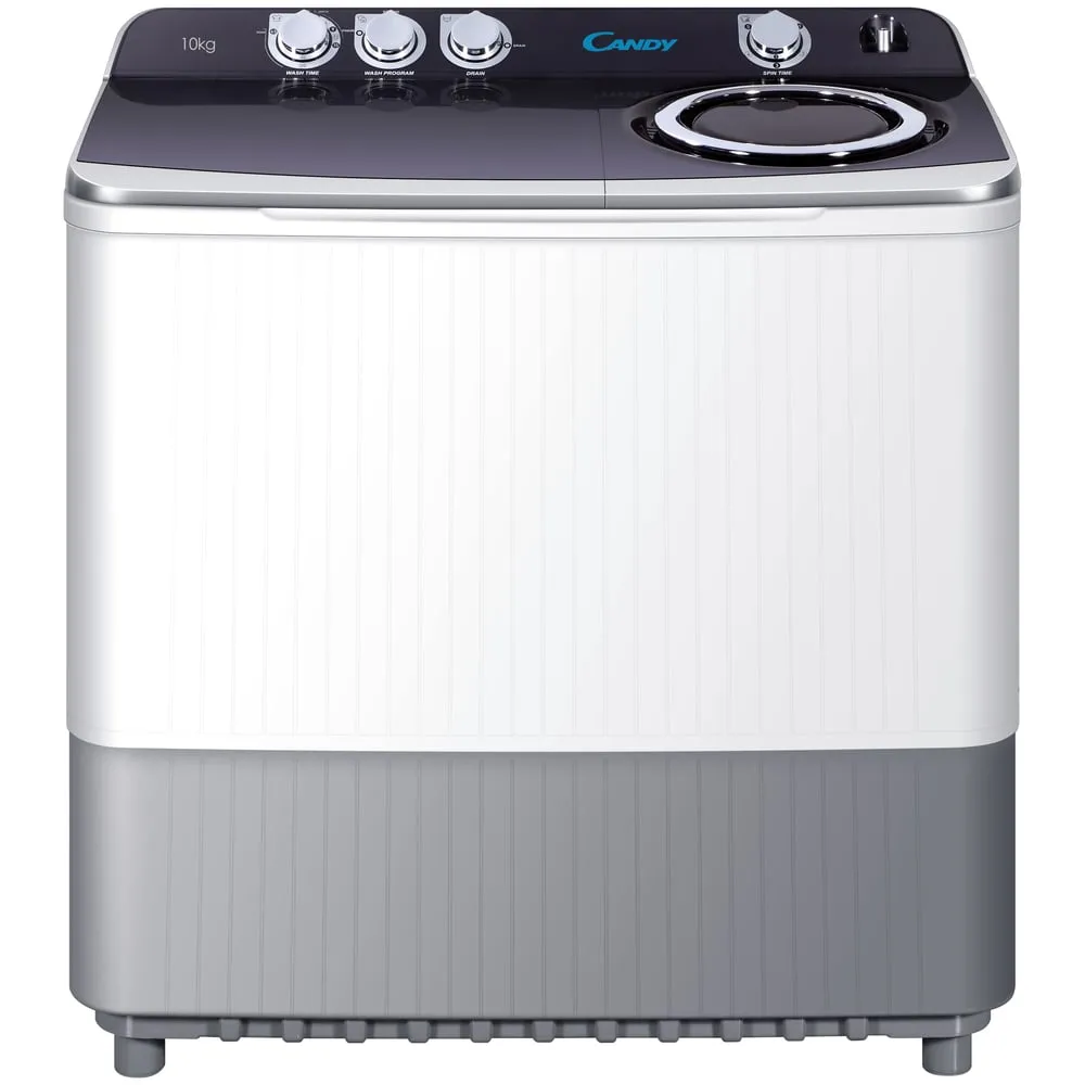 Candy 10Kg Twin Tub Washing Machine White Model RTT2101WSU | 1 Year Full Warranty