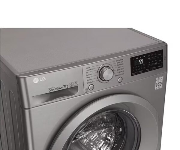 LG 7 Kg Front Load Washing Machine 6 Motion Direct Drive Smart Diagnosis™ Silver Colour Model-F2J5QNP7S - Image 5