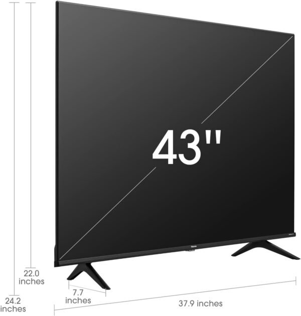 Hisense A6 Series 43-Inch Class 4K UHD Smart Google TV with Voice Remote, Dolby Vision HDR, DTS Virtual X, Sports & Game Modes, Chromecast Built-in (43A6H, 2022 New Model),Black| 1 Year Warranty - Image 4